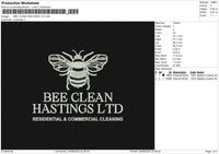 BEE CLEAN HASTINGS LTD Embroidery File 6 size