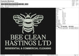 BEE CLEAN HASTINGS LTD Embroidery File 6 size