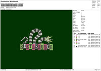 Sneaktext 01 Embroidery File 6 sizes