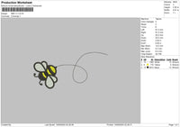 Bee V1 Embroidery File 6 sizes