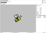 Bee V2 Embroidery File 6 sizes