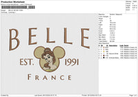 BELLE 281224 Embroidery File 6 size