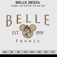 BELLE 281224 Embroidery File 6 size