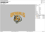 Bengalstext Embroidery File 6 sizes