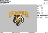 Bengalstext Embroidery File 6 sizes