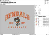 BENGALS HELLO KITTY Embroidery File 6 sizes