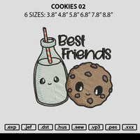 Cookies 02 Embroidery File 6 sizes