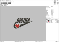 Besties Swoosh Embroidery File 6 sizes