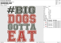 BIG DOGS Embroidery File 4 size