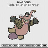 BING BONG Embroidery File 6 size