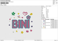 BINI Embroidery File 6 size