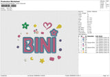 BINI Embroidery File 6 size