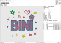 BINI Embroidery File 6 size