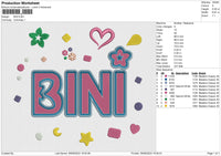 BINI Embroidery File 6 size