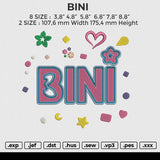 BINI Embroidery File 6 size