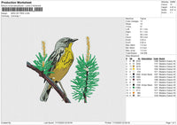 BIRD ON TREE Embroidery File 6 size