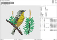 BIRD ON TREE Embroidery File 6 size