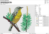 BIRD ON TREE Embroidery File 6 size