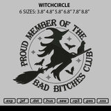 Witchcircle Embroidery File 6 sizes