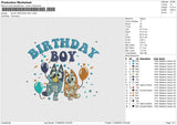 BLUEY BIRTHDAY BOY Embroidery File 6 size