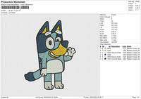 BLUEY V1 Embroidery File 6 size