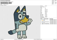 BLUEY V1 Embroidery File 6 size