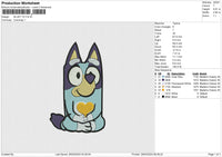 BLUEY V3 Embroidery File 6 size