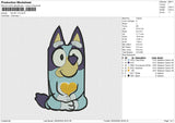 BLUEY V3 Embroidery File 6 size