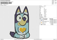 BLUEY V3 Embroidery File 6 size