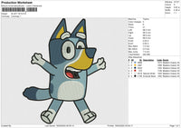 BLUEY V6 Embroidery File 6 size