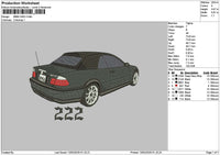 Black Car222 Embroidery File 6 sizes
