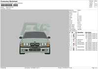 Car E36 Embroidery File 6 sizes