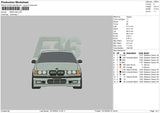 Car E36 Embroidery File 6 sizes