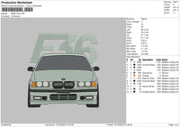 Car E36 Embroidery File 6 sizes