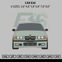 Car E36 Embroidery File 6 sizes