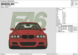 Red Car 46 Embroidery File 6 sizes