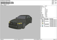 Black Car 2006 Embroidery File 6 sizes
