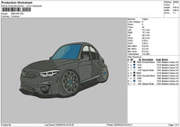 Black Car M3 Embroidery File 6 sizes