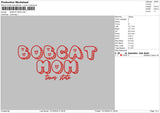 Bobcat Text Embroidery File 6 sizes