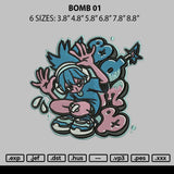 Bomb 01 Embroidery File 6 sizes