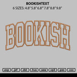 Bookishtext Embroidery File 6 sizes