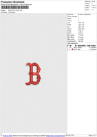 BOSTON LOGO Embroidery File 6 size