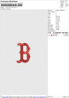 BOSTON LOGO Embroidery File 6 size