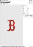 BOSTON LOGO Embroidery File 6 size