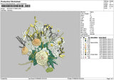 Bouquete 0708 Embroidery File 6 sizes