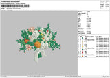 Bouquete 2401 Embroidery File 6 sizes