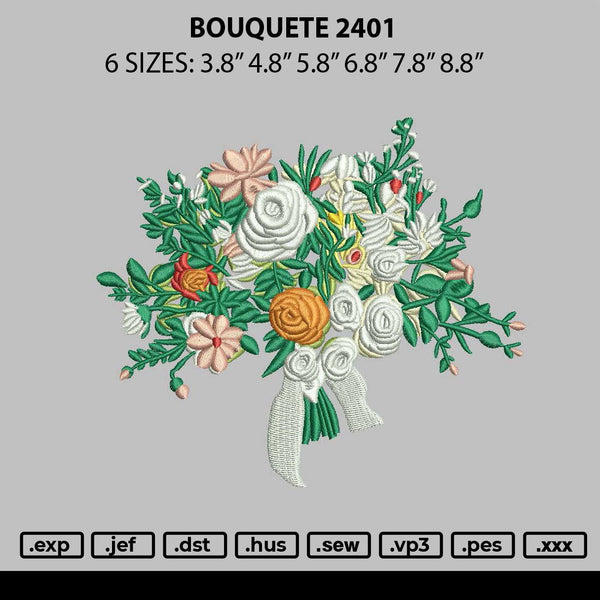 Bouquete 2401 Embroidery File 6 sizes
