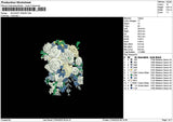 Bouquete 2604 Embroidery File 6 sizes