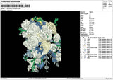 Bouquete 2604 Embroidery File 6 sizes
