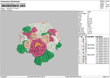 Bouquete V13 Embroidery File 6 sizes